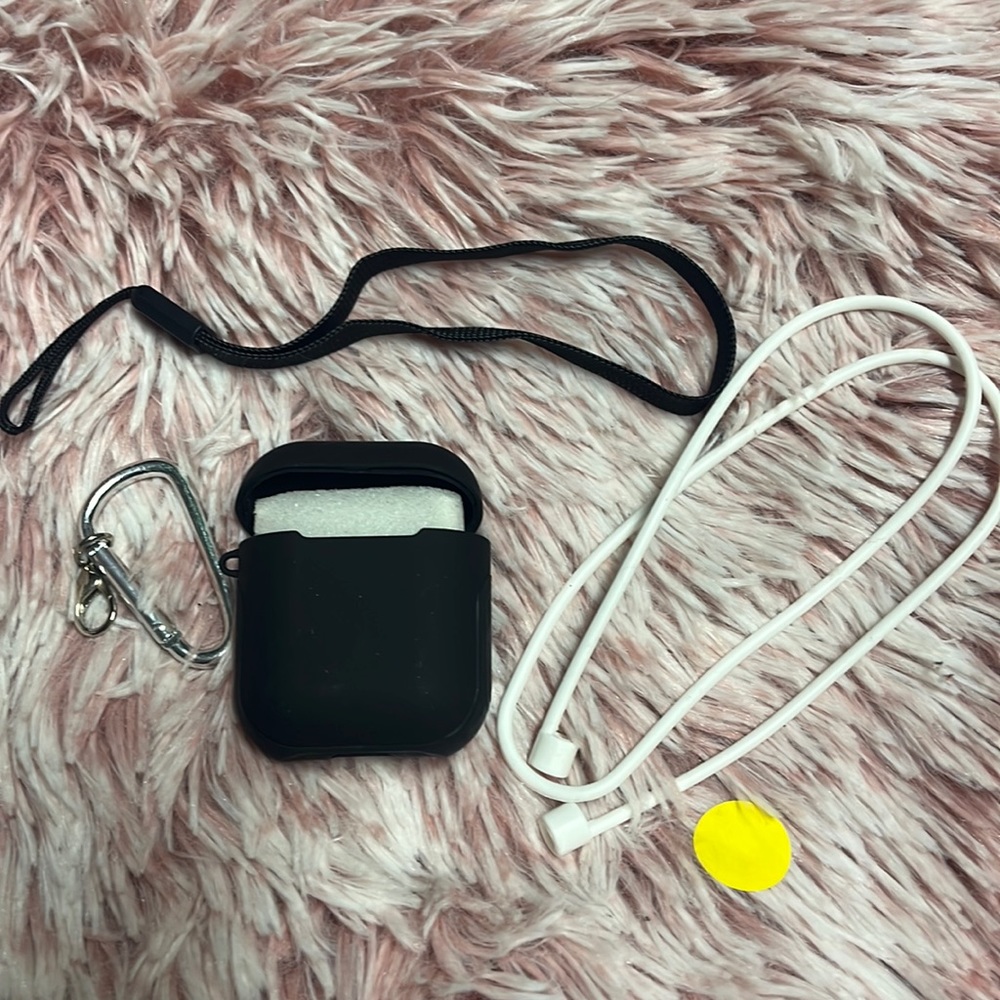 5for$10 Black AirPods one and two silicone protective case AirPods Accessories